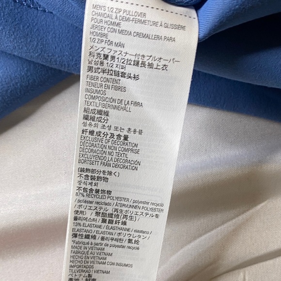 Kirkland Signature Blue Quarter Zip Pullovers - Picture 9 of 15